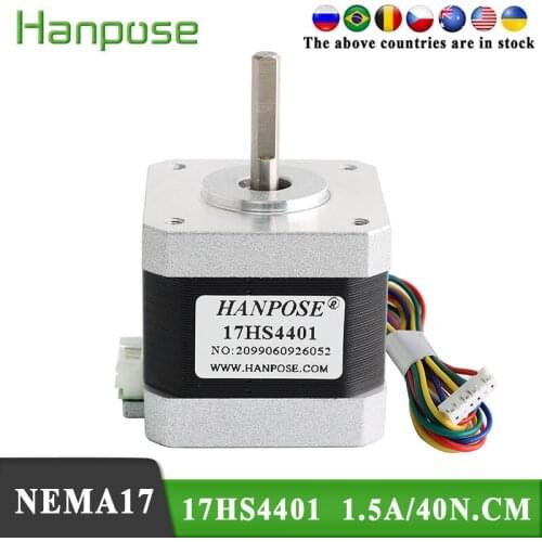 NEMA 17 motor 4-lead 1.7A 40N.cm Nema17 Stepper Motor 42 motor 42BYGH(17HS4401) use for 3D printer and CNC 100pcs/lot