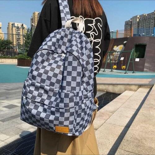 School Backpack Trend Simple Womens Students Travel Backpacks For Girls Korean Large Capacity Schoolbag Casual New Female Bags