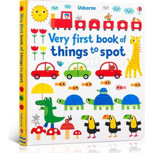 Usborne My Very First Book of Things To Spot English Colouring Board Reading Book Baby Educational Cardboard Picture Books