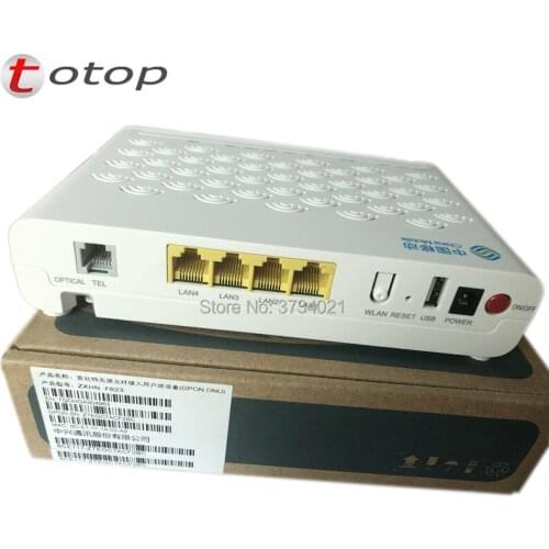 Top quality ZTE ZXHN F623 GPON ONU with 1GE+3FE+1Voice+USD+WIFI, English Version fibra optica GPON ONT Router
