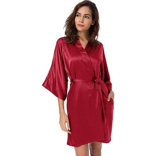 Womens silk dress solid color V-neck tie sexy miniskirt 2021 summer ladies casual pajama skirt