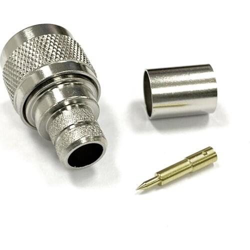 1pc N male plug RF Coax Connector Crimp RG8,RG213,LMR400 Cable Straight Nickelplated NEW wholesale