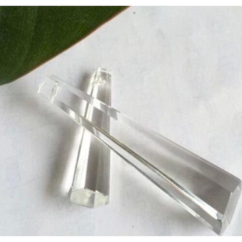 10pcs 63mm Clear Crystal Prism Pendants For Lighting Glass Lighting Drop Suncatchers For Home Decoration