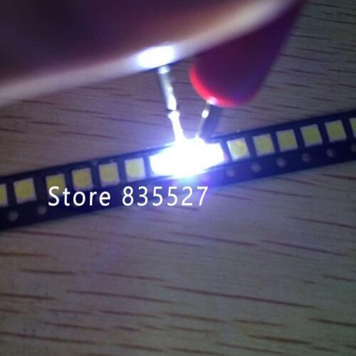 100pcs/lot LED SMD 2835 cool white 1W lamp beads 350MA 115-120LM Special display screen light-emitting diode