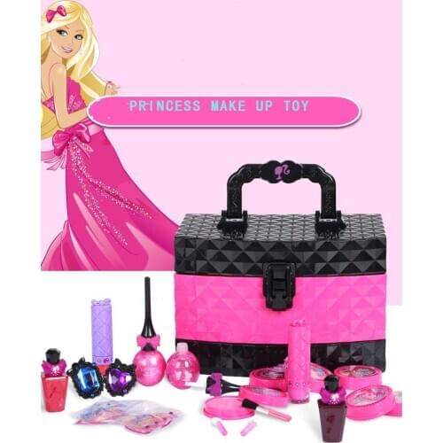 2019 Holiday Princess Makeup Toys Girls Pretend Play Cosmetics Kit Kids Eyeshadow Lip Gloss Blushes Environmental Fun Toy Gift