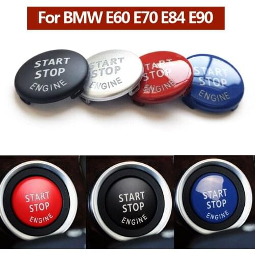 4 Colors Button for BMW E60 E70 E90, Silver Engine Start Stop Button for BMW E Series 2005-2012