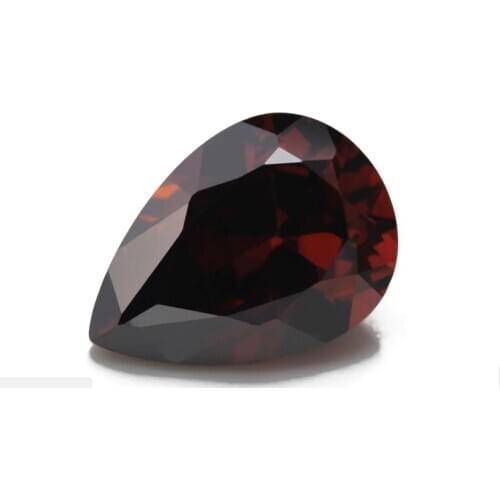 50piece Rodolite Loose CZ Stone Pear Shape 2*4mm-12*16mm Synthetic Gems Cubic Zirconia For Jewelry