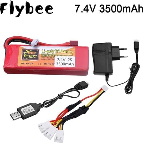 7.4v battery for Wltoys 144001 RC toys car 2s 7.4 V 3500mAh Lipo battery for Wltoys 1/14 144001 RC car boat Battery accessories