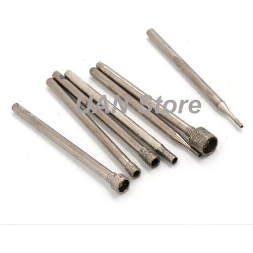 10pcs Diamond Concave Grinding Needle Point Bits Drill Head Dremel Accessories 2.35mm Emery eye-absorbing needle carving head