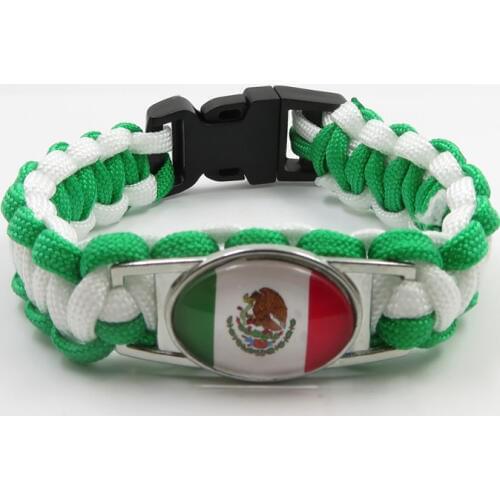 Infinity love mexico bracelet mexico country bracelet fashion man and woman handmade rope bracelet mexico flag