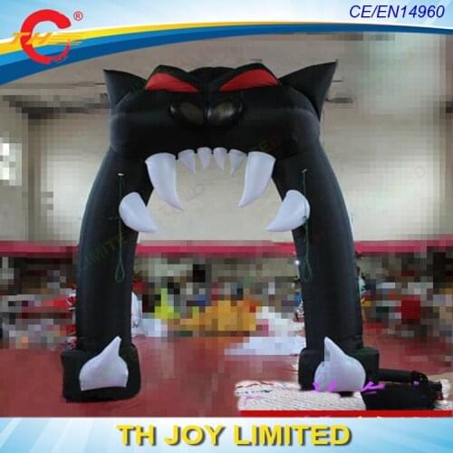 Free shipping!inflatable arches halloween,outdoor gaint cat mouth shape halloween inflatable arch for halloween