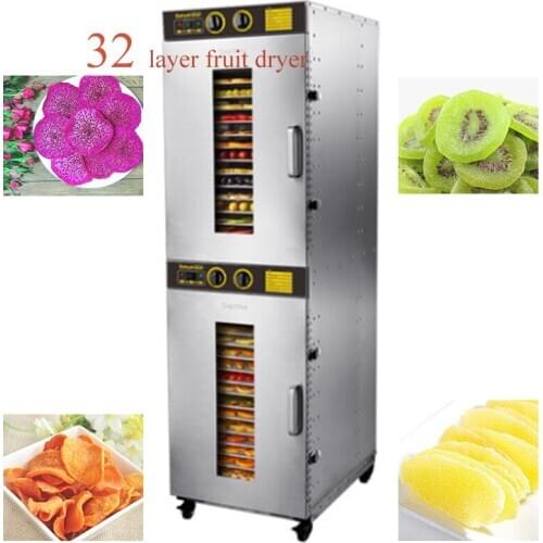 Home Use Electric 32 Layers Fruit Dryer Food Vegetable Meat Dehydrator Air Drying Machine Large Capacity Fruit Dehydration Devic