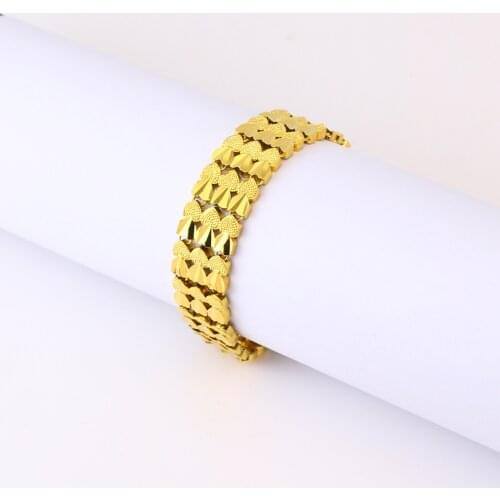 Fansheng Fashion Jewelry 2020 New Trendy 18K Plated 21cm Mens Bracelet