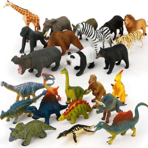New 12pcs/set simulation Animal World Zoo Model Figure Action Toy Set Cartoon Simulation Animal Lovely Plastics Collection Toy