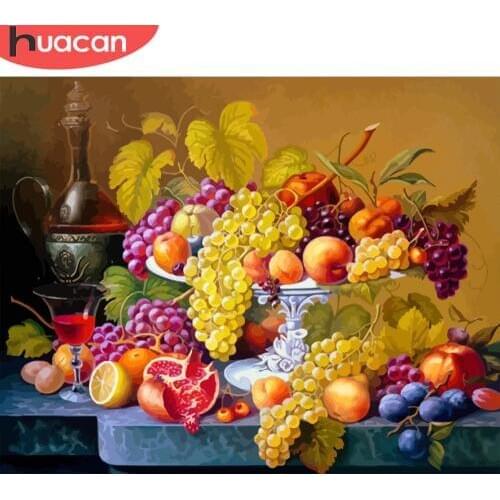 HUACAN Oil Painting By Numbers Fruit DIY Pictures On Canvas Painting For Living Room Wall Art Home Decoration SZGD521