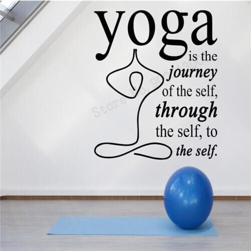 Art Wall Sticker Yoga Wall Decoration Phrase Motivation Philosophical Statemen Decal Beauty Quotes Mural Removeable LY243
