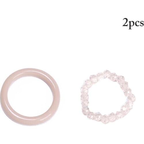 2Pcs/Set Solid Color Knuckle Rings Elastic Fashion Cute Resin Jewelry Ring Finger Ring For Women Girls Jewelry Accessories