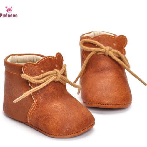 PU Leather Classic Sneakers Newborn Infant Baby Boys Girls First Walkers Warm Soft Sole Anti-slip Shoes 0-18M