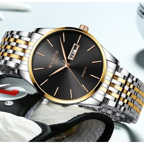 Hot 2021 Luminous Waterproof Double Calendar Quartz Watch Manufacturers Wholesale Fashion New Business Quartz Watch Mens Watch