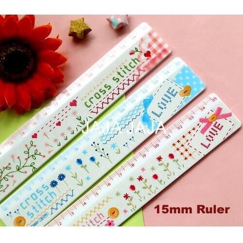 Cute plastic ruler 3 colors 15cm rulers for Kids Lovely stationery school supplies(tt-899)