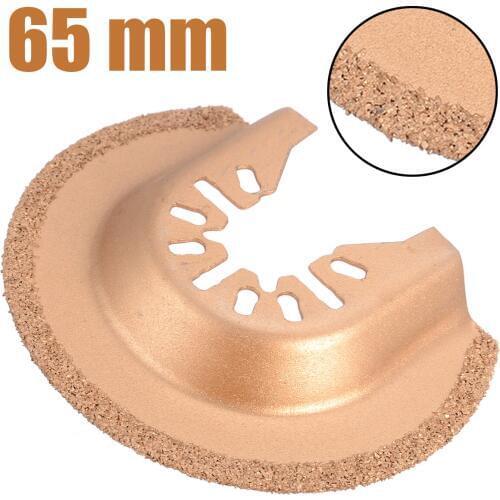 1pc Multi Saw Blade 65mm Semicircle Multi Tool Segment Saw Blade Tungsten Carbide Gritted Coated for Grout Tiles Power Tools