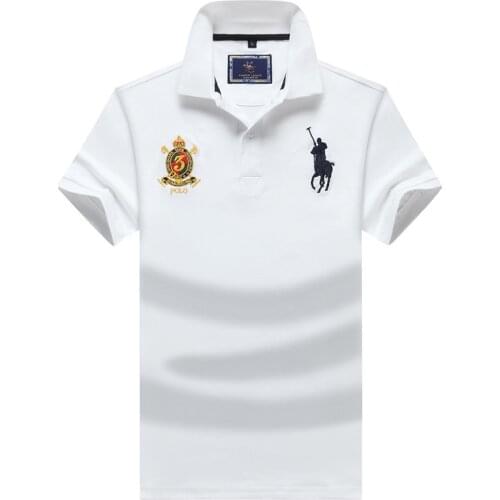2021 Summer Leisure Business Cotton Polo Mens Lapel Embroidered Short Sleeve T-Shirt Half Sleeve Golf Mens POLO Shirt M-3XL
