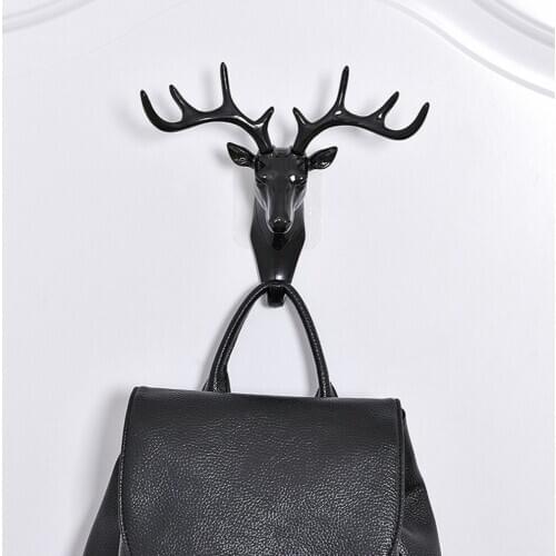 Wall Hanging Hook Vintage Deer Head Antlers for Hanging Clothes Hat Scarf Key Deer Horns Hanger Rack Wall Decoration