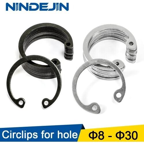 NINDEJIN 5-50pcs C type internal circlip retaining rings for hole stainless steel carbon steel circlip snap rings DIN472