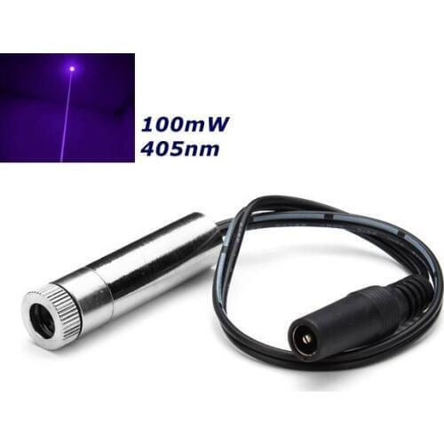 NEW 100mW 405nm Focusable Dot Violet Laser Module Laser Generator Diode
