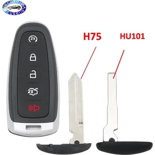 NEW Shell For Ford Edge Explorer Escape Flex Focus for Lincoln MKS MKT 5 Buttons Remote Key Fob Case HU101 H75 Blade