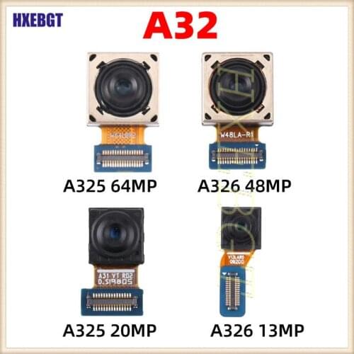 Original Rear Front Camera For Samsung Galaxy A32 A325F Frontal Facing Back Backside Selfie Small Camera Module Flex Spare Parts