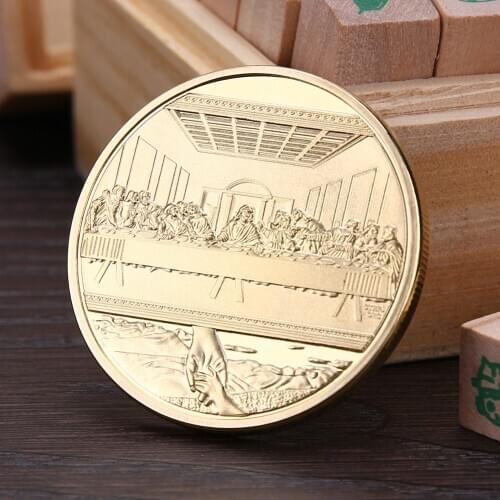 Jesus Avatar The Last Supper Commemorative Coin Gold Plated Souvenir Coin Art Collection Gifts