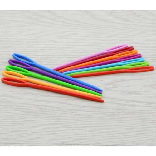 Plastic Knitting Needles Crochet Hooks Tapestry 7cm /9cm Wool Yarn Needles Children DIY Sweater Weaving Needles Tools