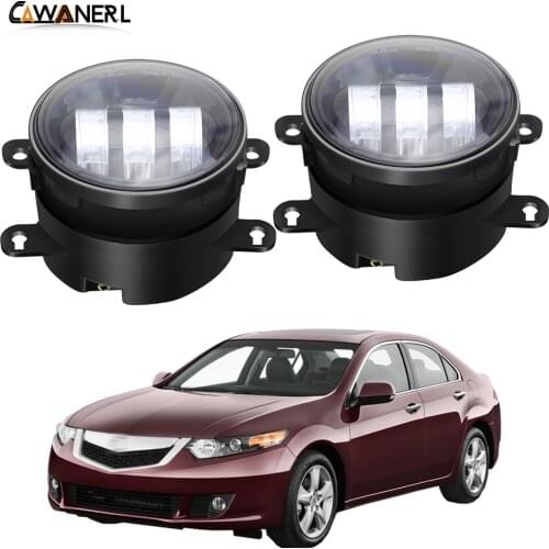 Fog Light Assembly For Acura TSX 2011 2012 2013 2014 Car 30W 4000LM Front Bumper LED Fog Lamp DRL Amber White 12V High Bright