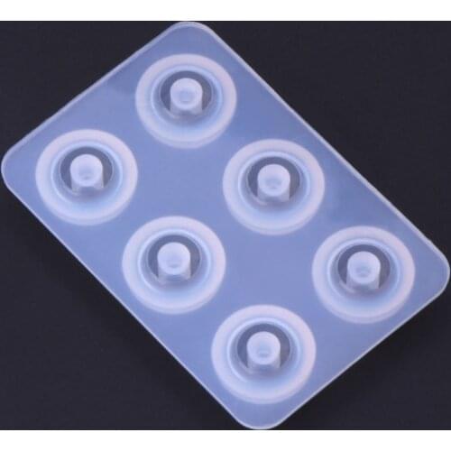 Silicone Mold Beads Round Rhombus DIY Jewelry Ring Crafts Decorative Epoxy Resin