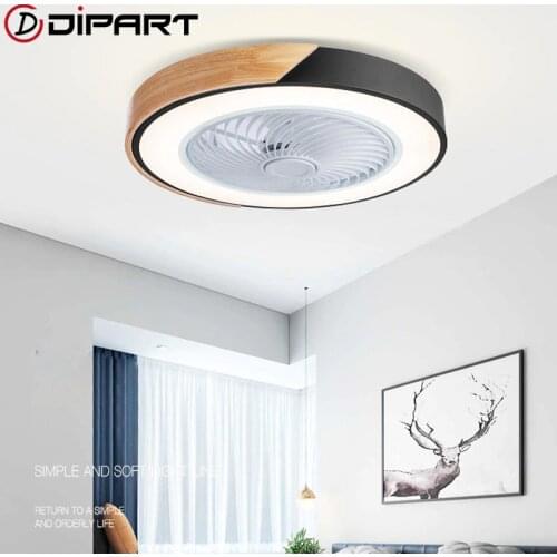 LED Fans Invisible Leaves Ultra-thin Ceiling Fan Lights Dimming Remote Control Modern Smart Living Room Bedroom Ceiling La