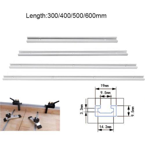 T-Track Aluminum Slot Miter T Track Jig Tracking Fixture For Woodworking Routers Table Bandsaw DIY Tool Length 300/400/500/600mm