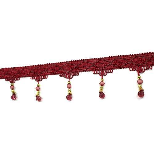 1m Curtain Sewing Tassel Fringe Trim Tassel Crystal bead Lace Accessories Curtain DIY Decoration