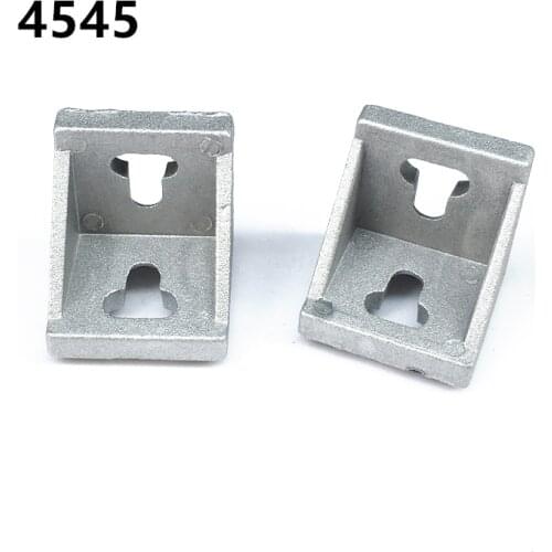 10pcs 4545 Brackets Corner fitting angle aluminum 45x45 L Connector bracket fastener for 4545 Industrial Aluminum Profiles