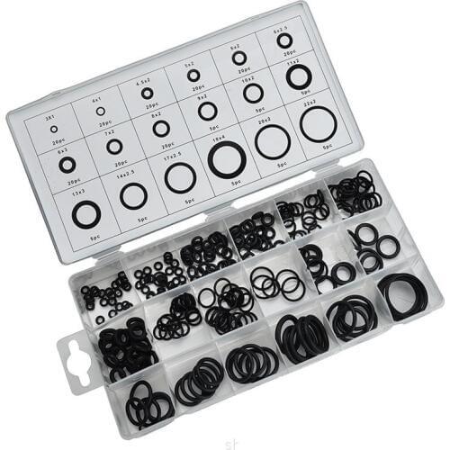 225 Pcs Kit Air Conditioning HNBR O Rings Seal Nitrile Rubber Car Auto Repair Tools Refrigerant Ring