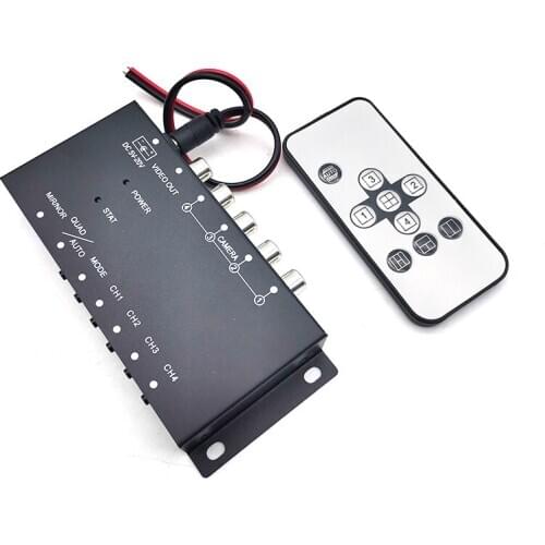 4-Way Front/Rear/Right/Left Parking View Camera Video Switch Combine Control Box