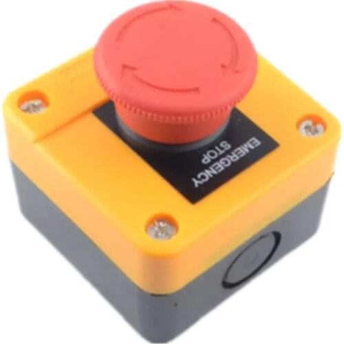 600V/10A Button Boxe-stop push button switch emergency stop switch 1NO+1NC