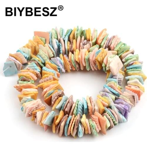 Irregular Square Shell Bead Natural Charms Loose Spacer Spacer Beads For Jewelry Making DIY Bracelet Necklace Women Accessories