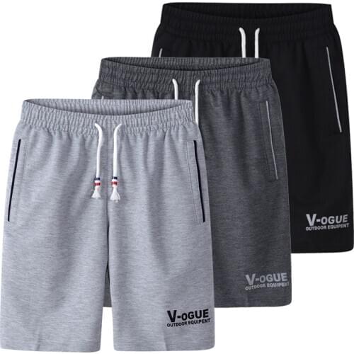 Mens Solid Casual Summer Drawstring Jogger Shorts Beach Cotton Sporting Trousers Elastic Waist Male Short Pants M-6XL