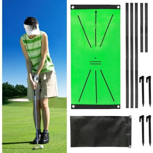 Non-slip Golf Training Mat, Roll Up Portable Golf Practice Mat for Swing Detection Batting Correcting Practicing Mat Rug
