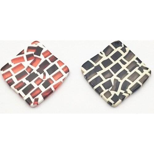 New Arrival! 38x36mm 50pcs Acetic Acid Square Charm for Earrings DIY Making Parts,Jewelry Accessories Findings & Components