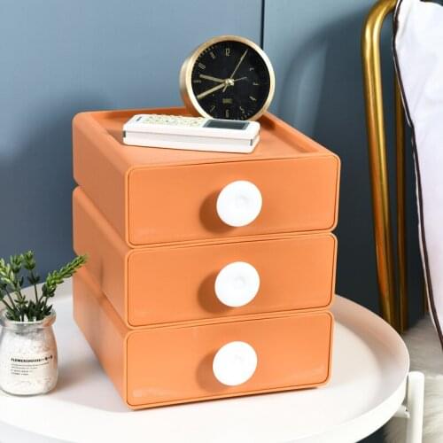 New Desktop Organizer Drawer Makeup Storage Box Stackable Jewelry Container Large Capacity Mask Office Storage Medicine Case Box