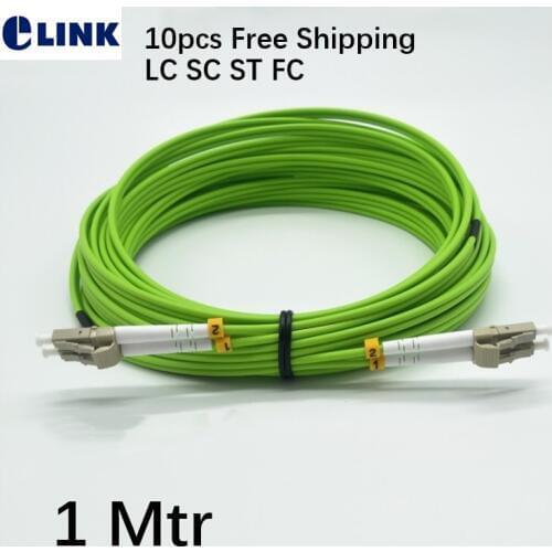 New Product 10pcs 1M OM5 Patchcords duplex fiber optic cable SC-SC LC-LC LC-SC FC-FC ST-ST LC-ST connector 1mtr ftth jumper