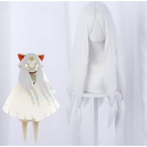 Anime Wig Sky Light Encounter Light Son Graduation Hairstyle Rainforest Mother White Ponytail Kawaii Cos Wig Accessories Hair