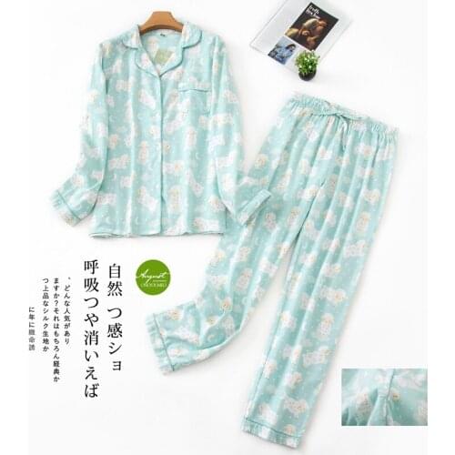 New Long Sleeve Pajamas for Women 100% Cotton Plaid Red Sleepwear Lapel Casual Print Set 2 Piece Plus Size Pijamas Home Clothes